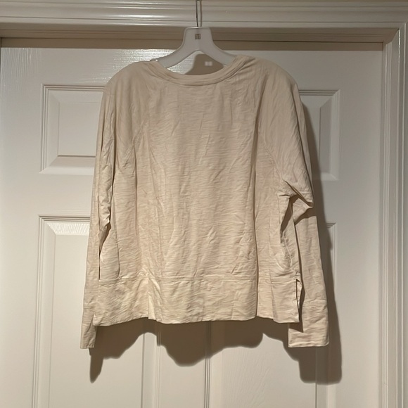 Athleta Cream Long Sleeve Top - Picture 3 of 3